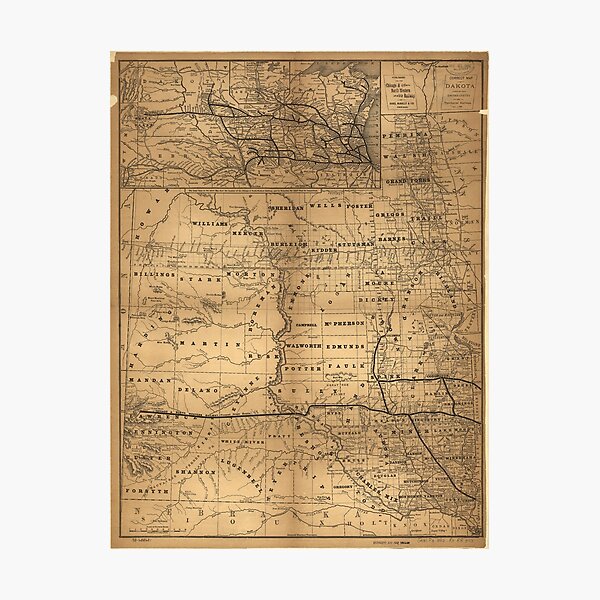 Item preview, Map of Dakota Territory (November 1, 1882) designed and sold by allhistory.