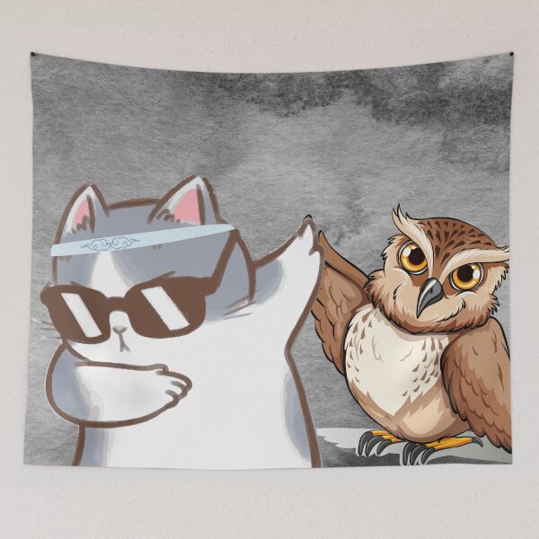 Item preview, A Cat and an Owl designed and sold by MistyMorningsOR.
