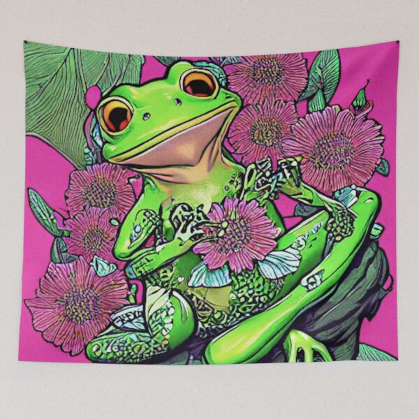 Item preview, Love and Peace Frog designed and sold by darlene80184.