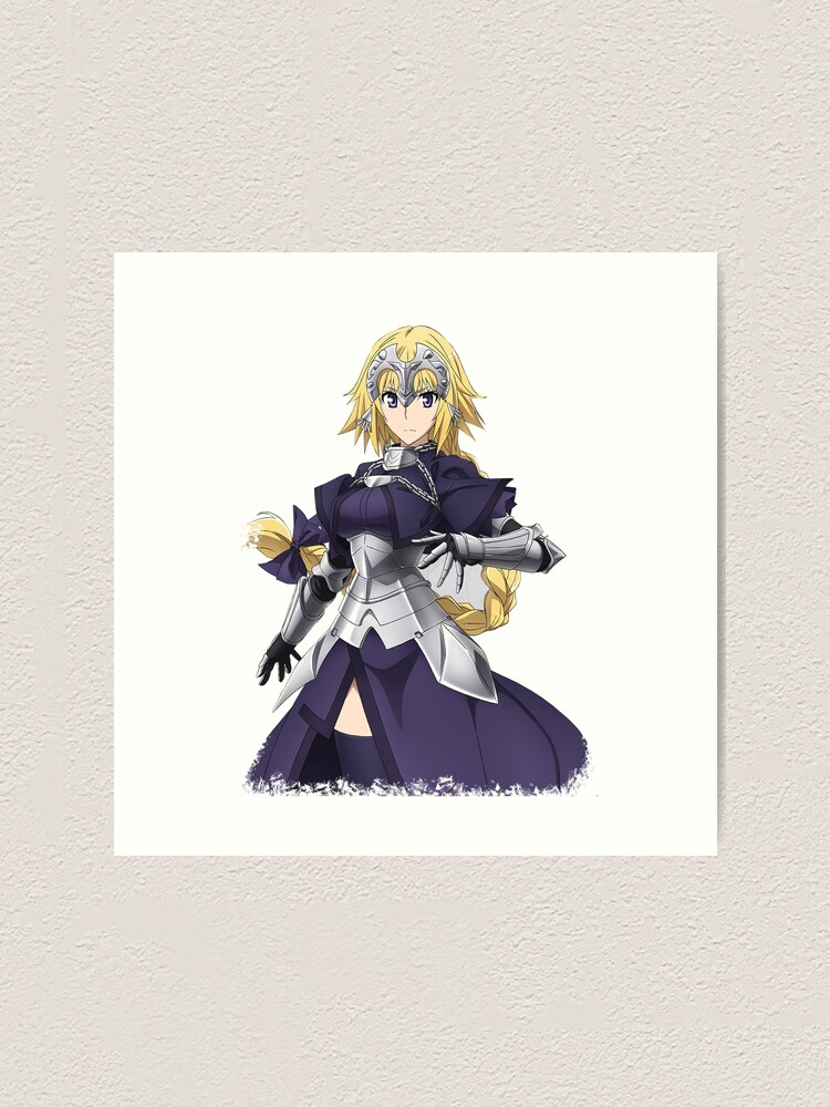 fate apocrypha ruler jeanne d arc art print by geeklink redbubble