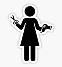 Hairdresser woman Sticker