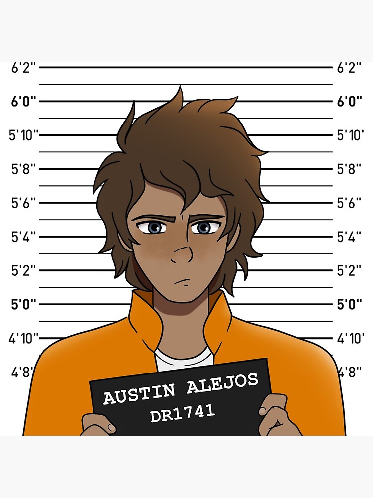 Thumbnail 3 of 3, Sticker, Austin Mugshot (Extension Squad) designed and sold by RMScheller.
