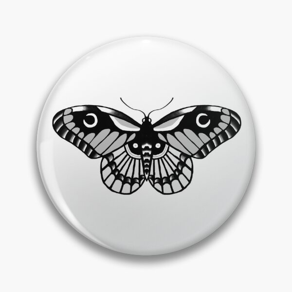 Item preview, Traditional Moth Tattoo designed and sold by ashley-joy.