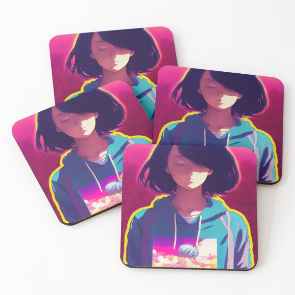 Item preview, Vaporwave Anime Girl Design designed and sold by MegaStarbeard.