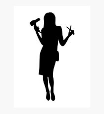 Hairdresser woman girl Photographic Print