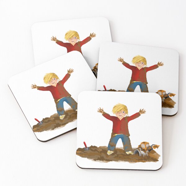 Item preview, Boy covered in mud - It's all about fun! designed and sold by Tanya Crowley.