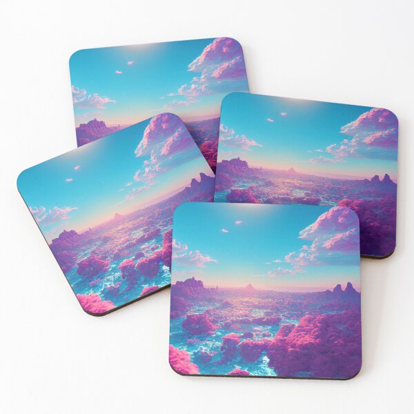Item preview, Alien Vaporwave Ocean Landscape designed and sold by MegaStarbeard.