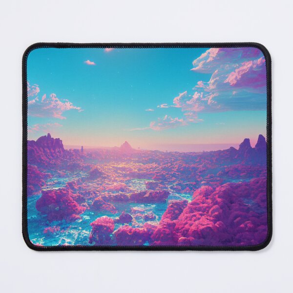 Item preview, Alien Vaporwave Ocean Landscape designed and sold by MegaStarbeard.