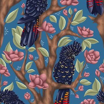 Artwork thumbnail, Black Cockatoos by smoothfoxill