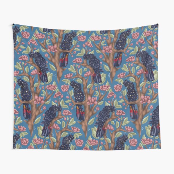 Black Cockatoos Tapestry