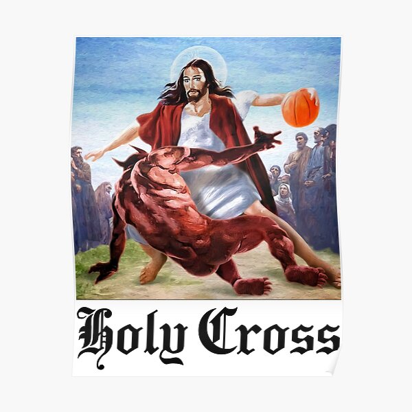 "Funny Jesus Crossing Up The Devil Satan Playing Basketball Meme