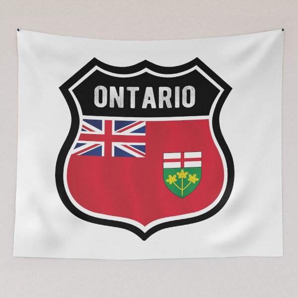Item preview, Ontario Canada Shield Flag designed and sold by RahallusNtx.