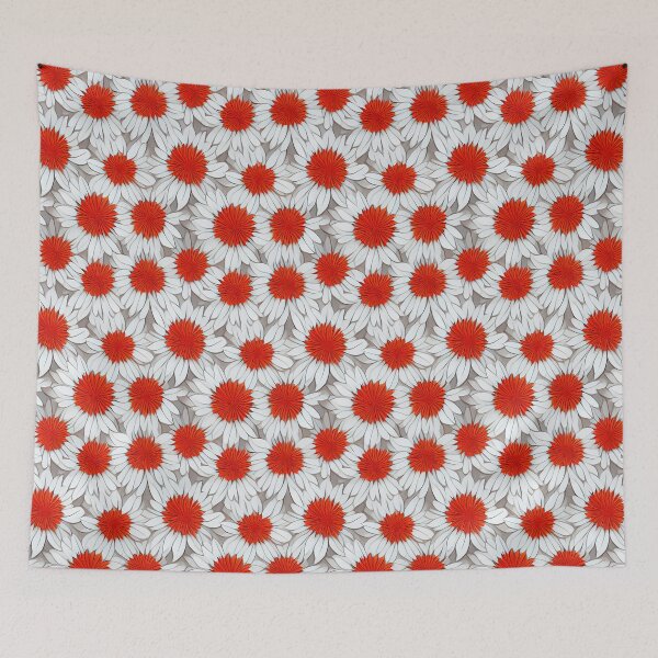 Item preview, Red and White Chrysanthemum Flowers designed and sold by Lap Huynh.