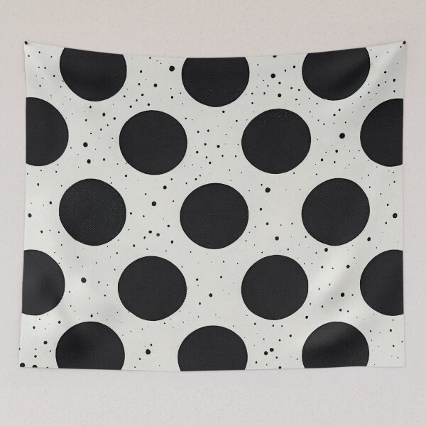 Item preview, Black and White Speckled Polka Dot Pattern designed and sold by DirtyBirdLad.