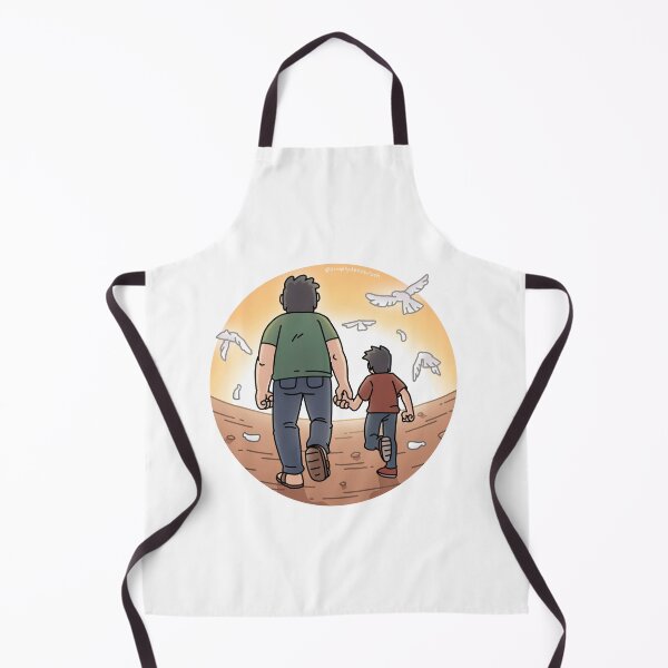 Item preview, Father Dad and Son Holding Hand Cartoon designed and sold by SimplyDeepBrush.