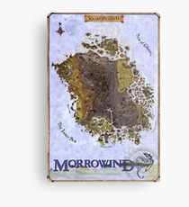 Morrowind Map Vvardenfell Poster, Restoration of Old Print Metal Print