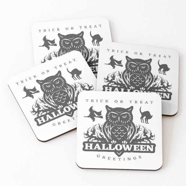 Item preview, Halloween owl greetings designed and sold by snowgirlshop.