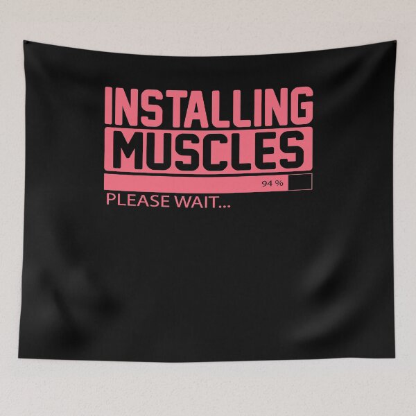 Item preview, Red Funny Gym Installing Muscles Fitness Loading Bar designed and sold by mkzmerch.