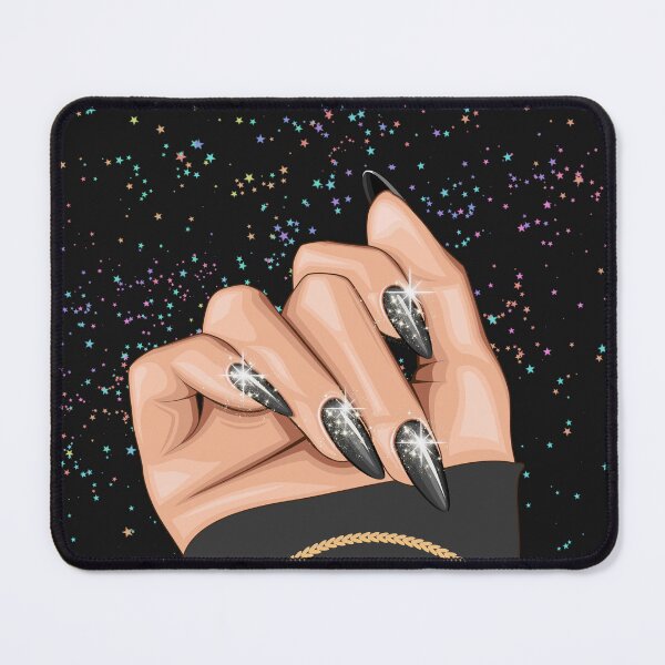 Item preview, Nail art, acrylic nail, nail salon, press on nails, black nails, nail polish, acrylic nails designed and sold by quotefactory.