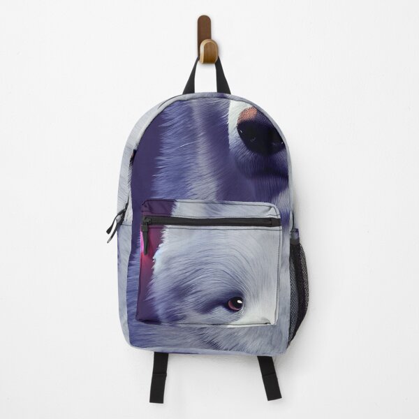 Item preview, White Samoyed dog portrait - neon light #5 designed and sold by supeart.
