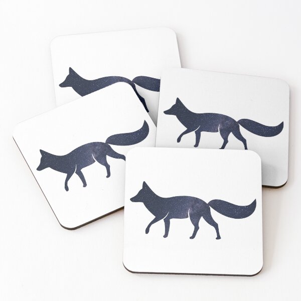Item preview, Glowing Milky Way On Dark Sky Fox | Cute Fox designed and sold by BopleDesigns.