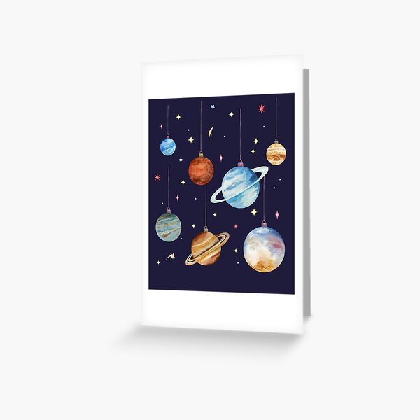 Item preview, Planets Galaxy Solar System Christmas Ornaments Space designed and sold by TRK Shirts.