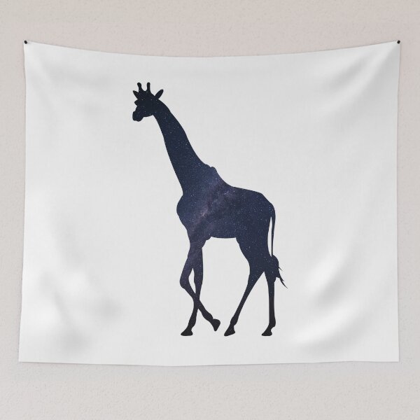 Item preview, Glowing Milky Way On Dark Sky Giraffe | Cute Giraffe designed and sold by BopleDesigns.
