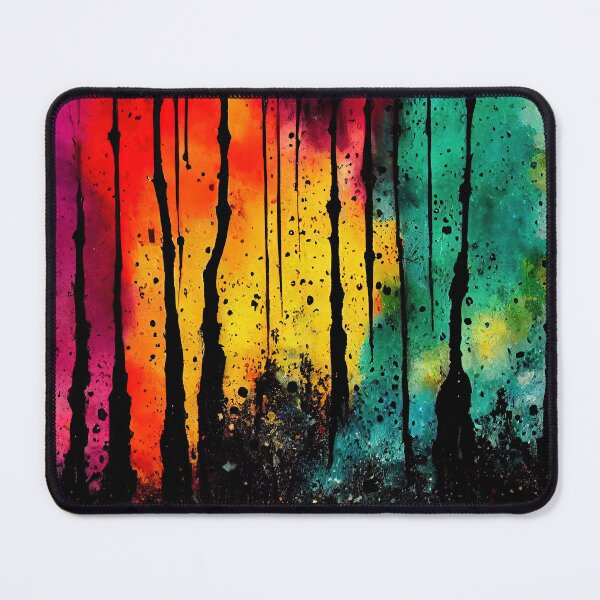 Item preview, Cypress Trees Artistic Splatter Colorful Waterpaints designed and sold by ChasmicArt.