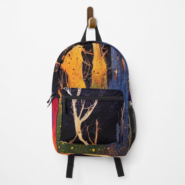 Item preview, Dark Cypress Trees Artistic Splatter Colorful Waterpaints designed and sold by ChasmicArt.