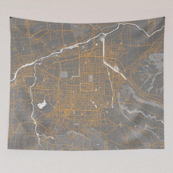 Item preview, Xian City Map of Shaanxi, China - Bauhaus designed and sold by deMAP.
