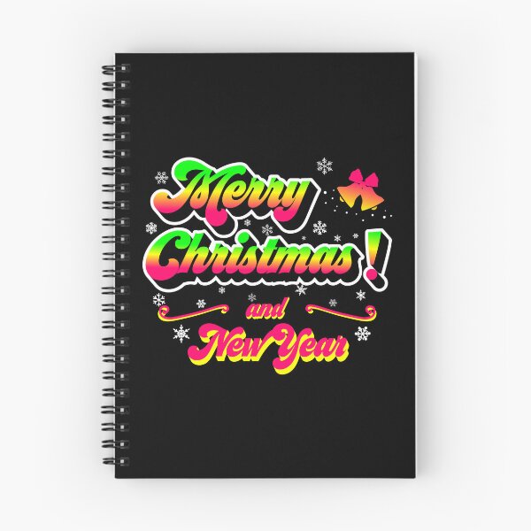 Item preview, Merry Christmas and New Year-black background (English) designed and sold by Betuzo.