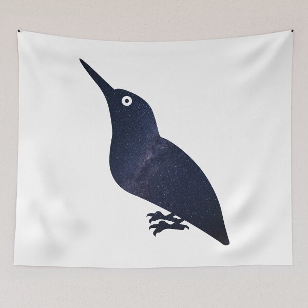 Item preview, Glowing Milky Way On Dark Sky Kingfisher | Cute Kingfisher designed and sold by BopleDesigns.
