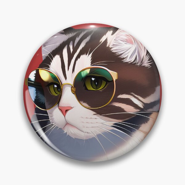 Item preview, Smart Cat Wearing Glasses Sticker designed and sold by BAYFAIRE.