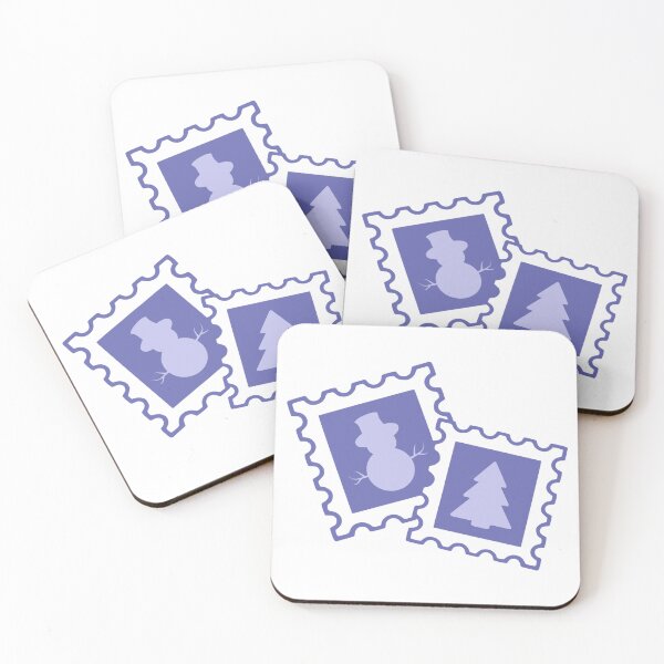 Item preview, Christmas Tree Snowman Post Stamps designed and sold by TasimaDesign.