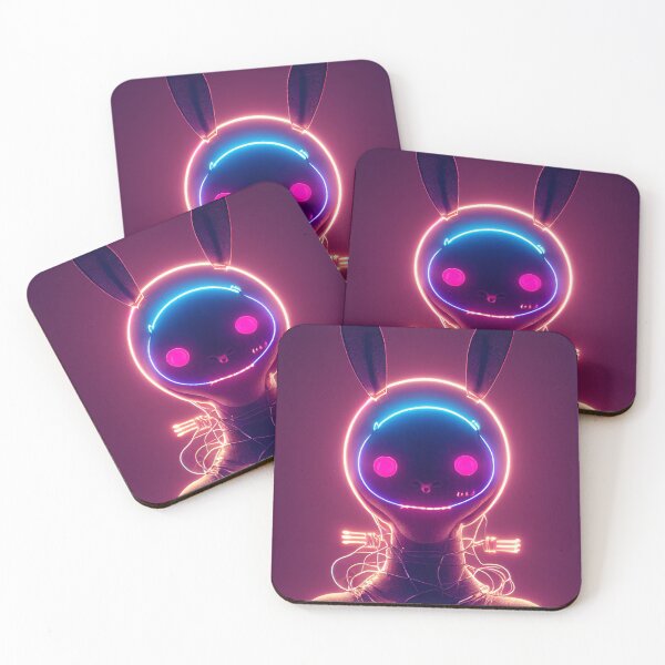 Item preview, Alien Rabbit in neon style designed and sold by AppleElf.
