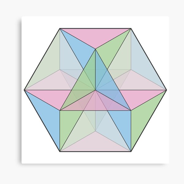Cuboctahedron of Intersecting Hexagonal Planes Canvas Print