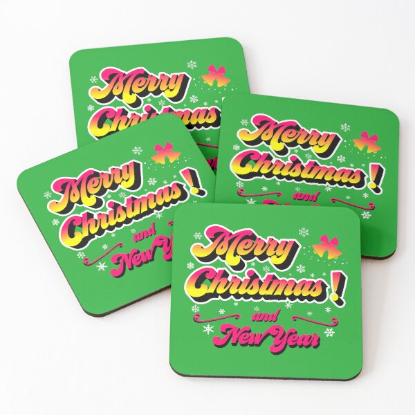 Item preview, Merry Christmas and New Year - Green Background (English) designed and sold by Betuzo.