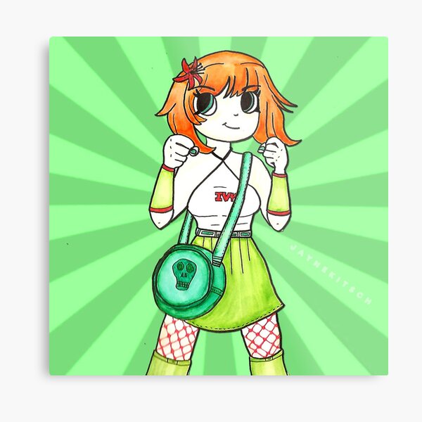 Scott Pilgrim Ramona Flowers Poison Ivy Mashup by Jayne Kitsch Metal Print