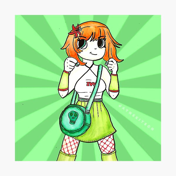 Scott Pilgrim Ramona Flowers Poison Ivy Mashup by Jayne Kitsch Photographic Print