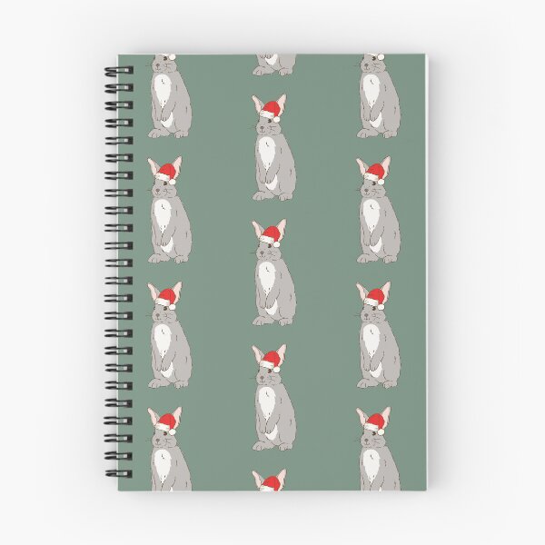 Item preview, Santa Grey Rabbit Christmas Bunny Animal Holiday designed and sold by thepawster.