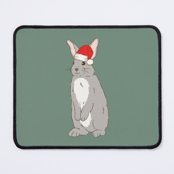 Item preview, Santa Grey Rabbit Christmas Bunny Animal Holiday designed and sold by thepawster.