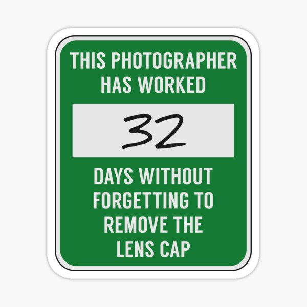 Lens Cap Success Sticker