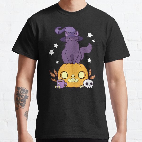 Pumpkin Cat // Black | Nikury Classic T-Shirt