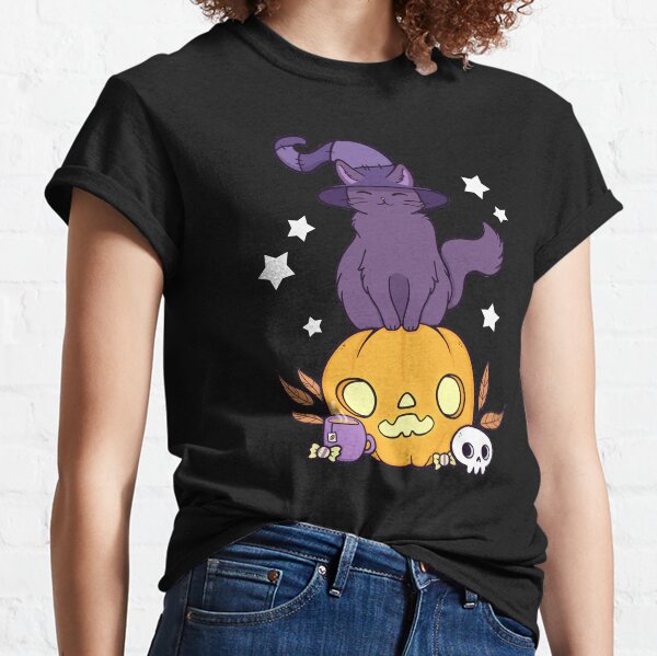 Pumpkin Cat // Black | Nikury Classic T-Shirt