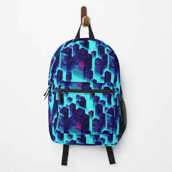 Item preview, Pattern of futuristic neon city buildings designed and sold by ArtlantisSyn.