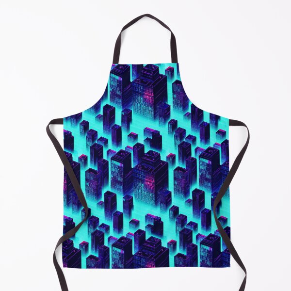 Item preview, Pattern of futuristic neon city buildings designed and sold by ArtlantisSyn.