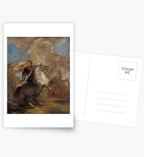 An Officer on Horseback by Joshua Reynolds Postcards