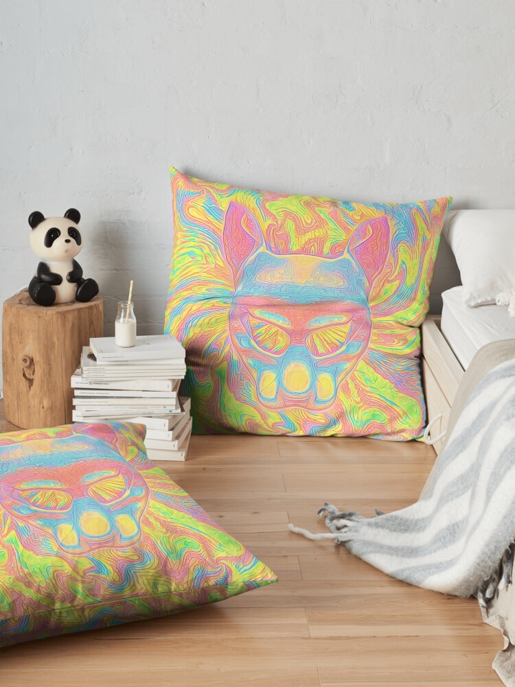 Alternate view of Abstract Mask Floor Pillow