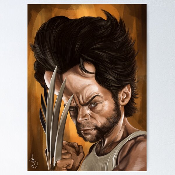 Item preview, Hugh Jackman "Wolverine" caricature designed and sold by jordygraph.