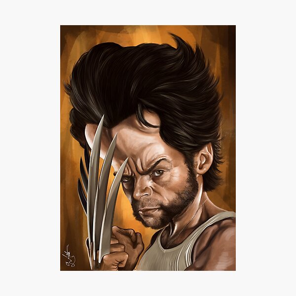 Item preview, Hugh Jackman "Wolverine" caricature designed and sold by jordygraph.